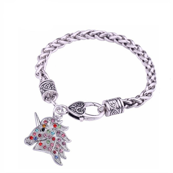 Rhinestone Unicorn Bracelet